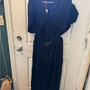 Entro Blue Wrap Tie Front Gown